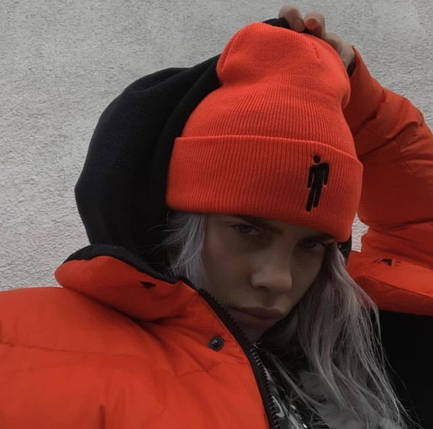 Шапка Біллі Айліш Billie Eilish Жовтогаряча, фото 1