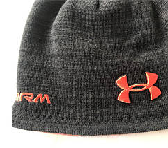 Стильна шапка Under Armour чорна на флісі, фото 4