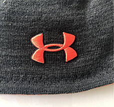 Стильна шапка Under Armour чорна на флісі, фото 5