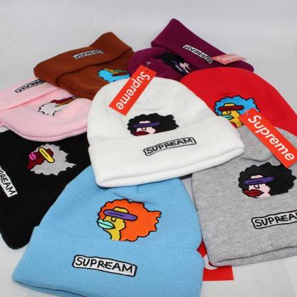 Стильна шапка Supreme/Суприм (унісекс) / Блакитна, фото 3