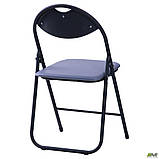 Розкладний стілець Джокер чорний пвх-сірий для саду та пікніка, фото 5