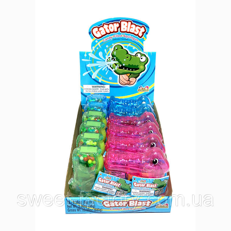 Пистолет Kidsmania Gator Blast Candy Filled Squirtgun 8 g