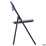Розкладний стілець Джокер чорний ПВХ для саду та пікніка, фото 6