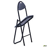 Розкладний стілець Джокер чорний ПВХ для саду та пікніка, фото 7