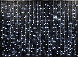 Xmas Гірлянда Водоспад Білий 240 LED (прозорий провід,2.5*1.5), фото 2