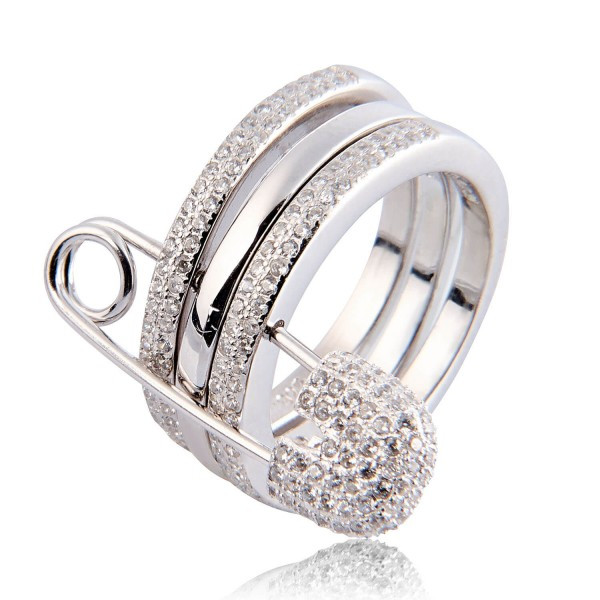 Срібне кільце з цирконієм білим, фото 1