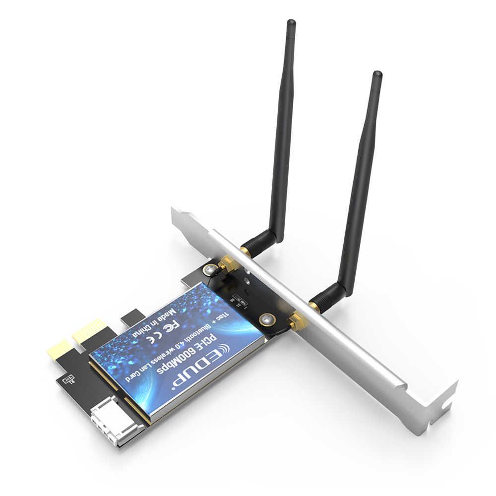 EDUP WiFi-адаптер Бездротової Bluetooth-адаптер Двохдіапазонний мережевий адаптер AC600 PCI-E #100021-1