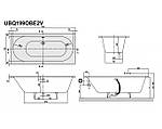 Кварилова ванна 190x90 з ніжками Villeroy&Boch Oberon BQ199OBE2V-01, фото 3