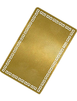 Визитка металлическая с греческим орнаментом 86*54*0.45 мм под сублимацию(ЗОЛОТО)