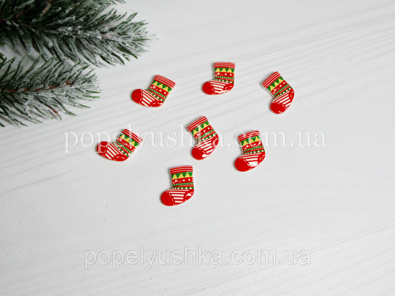 Серединка "Новорічна шкарпетка" 2*1,8 см