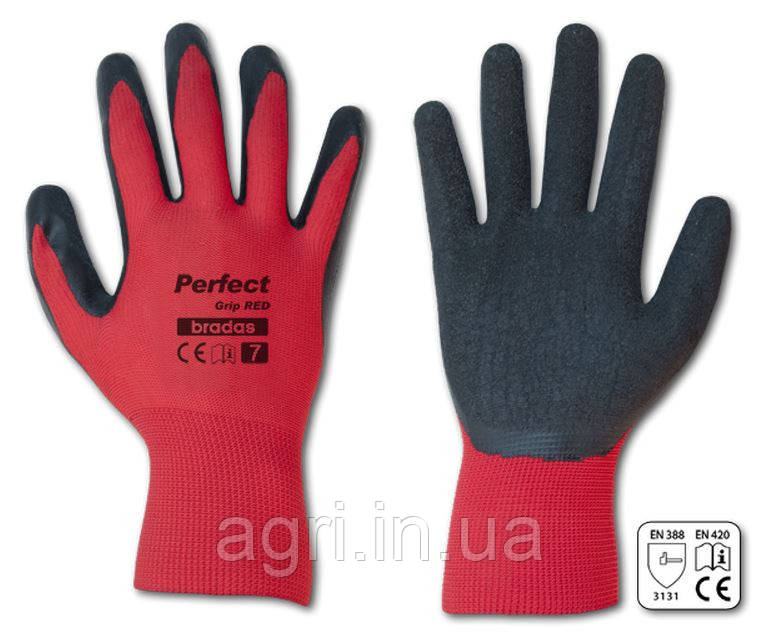 Рукавички робочі PERFECT GRIP RED латекс, розмір 7