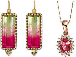 Кулони, кольє з натурального каменю Турмалін