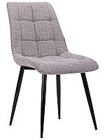 Сучасний м'який тканинний стілець для кухні, вітальні Arkansas чорний / меланж сірий TM AMF