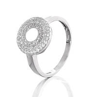 Кольцо серебрянное женское 925 пробы с цирконием, колечко из настоящего серебра для девушки