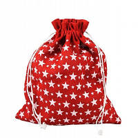 Новорічний мішок Зірочки 22 см. х 30 см.