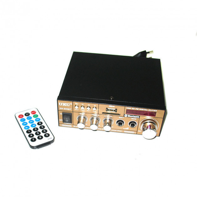 Bluetooth Усилитель звука UKC SN-606BT с пультом, Караоке, FM, USB - фото 3 - id-p1094438594