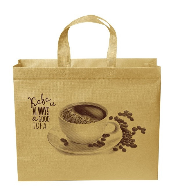 Еко сумка Tashima Coffee-Break з блискавкою розмір 385*320*120