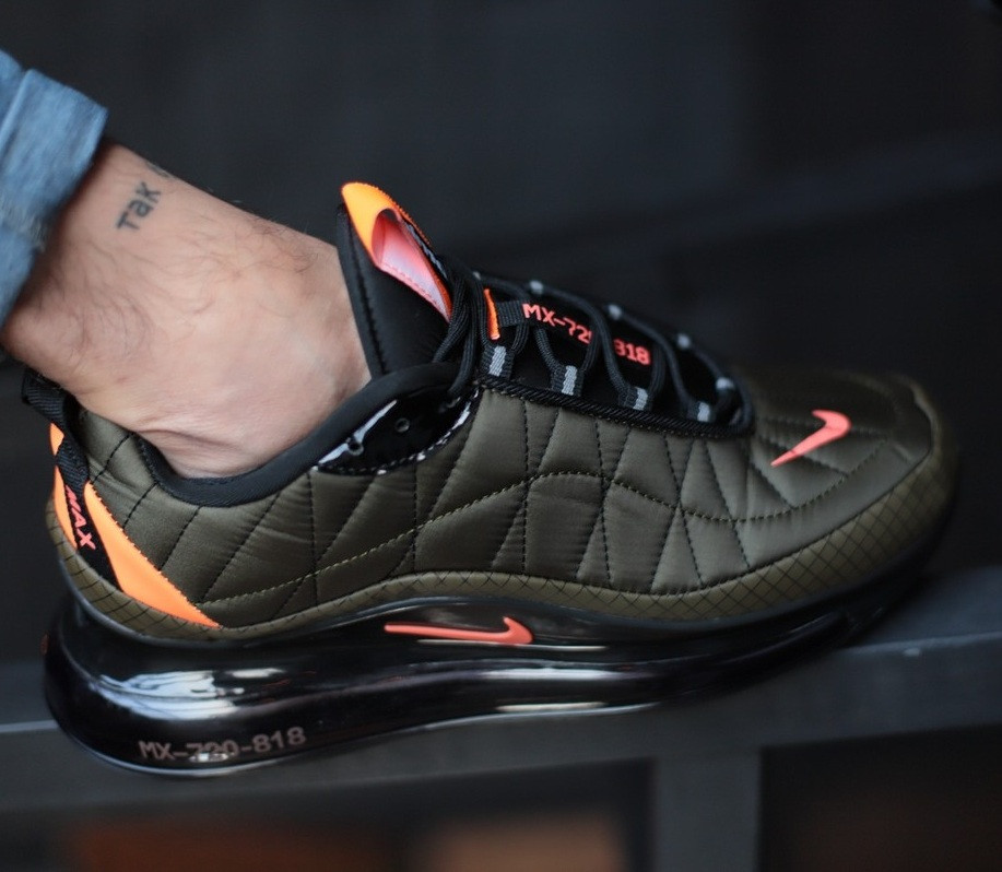 Теплі чоловічі кросівки Nike Air Max 720-818 хакі термо 40-45р. Живе фото (топ), фото 1