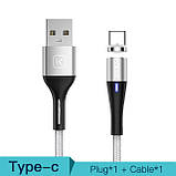 Магнітний дата кабель та для швидкої зарядки KUULAA USB Type-C 3A QC 3.0 довжиною 2 м, фото 3