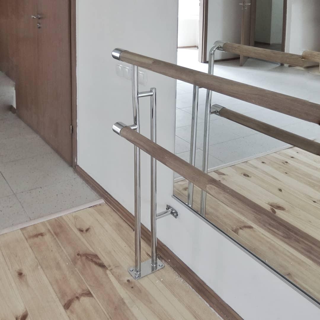 Станок балетный напольный с отводом на стену нержавеющая сталь: продажа ...