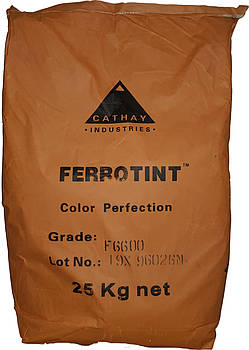 Пигмент оранжевый железоокисный FERROTINT F 6600 неорганический Cathay Pigments Group сухой Китай 25 кг, фото 2