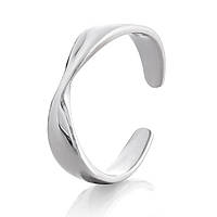 Кольцо серебрянное женское 925 пробы безразмерное, колечко из настоящего серебра для девушки