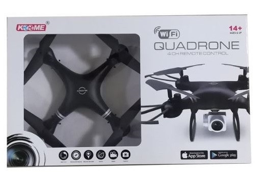 Квадрокоптер Koome K3C з камерою і wi-fi, чорний, фото 1