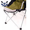 Посилене крісло шезлонг до 140 кг складне крісло туристичне для риболовлі рибальське крісло Ranger Green розклад-ся на 3 положення, фото 10