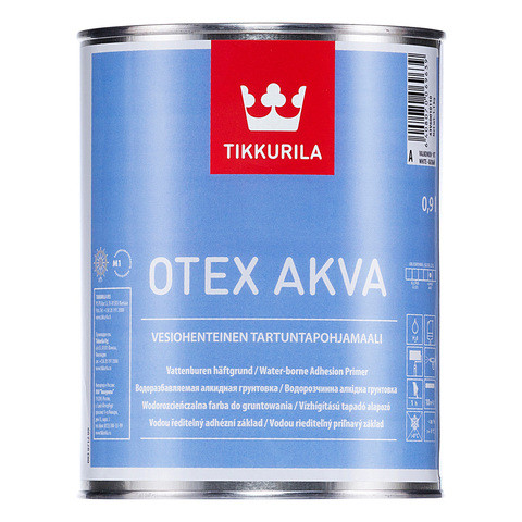 Акриловая адгезионная грунтовка Tikkurila Otex Akva матовая 0,9л - фото 1 - id-p1094656503