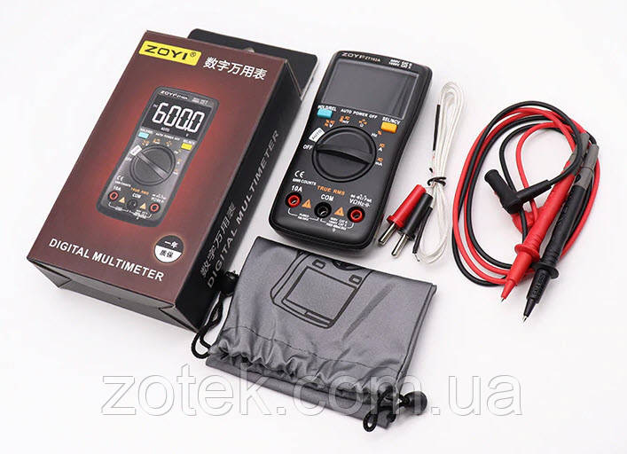 ZOYI ZT102A auto Захищений Мультиметр цифровий тестер з термопарою NCV ZOTEK (Richmeters RM102PRO AN113D)