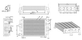 Теплообмінник для котла Ferroli Domiproject C32D, Domina C28 N 39842540, 37405901, 39842570, фото 4