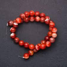 Намистини з натурального каменю Сердолік