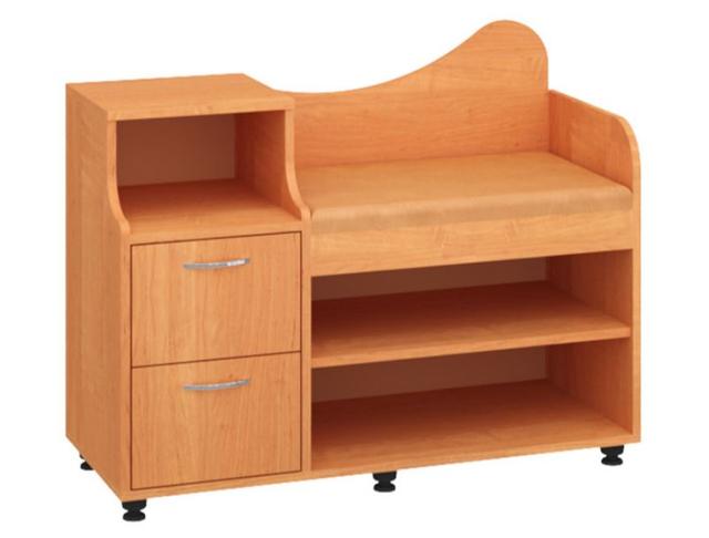 Тумба для обуви Б-2 ДСП ольха+винил рыжий