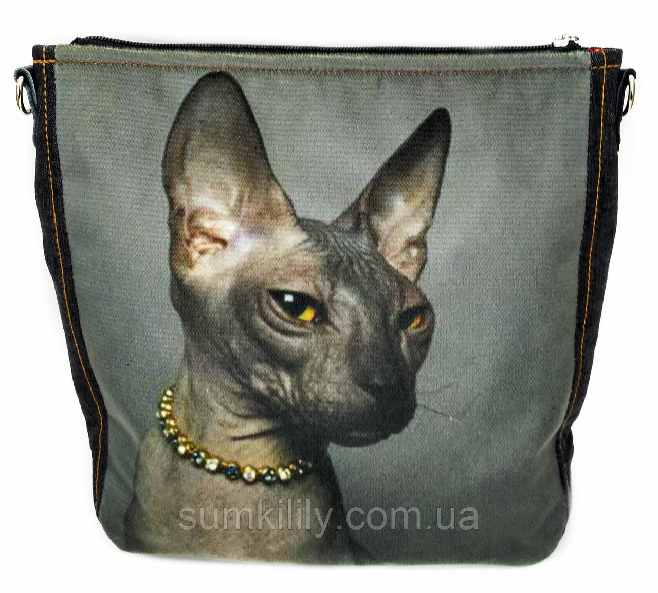 Джинсова сумка СФІНКС, фото 1