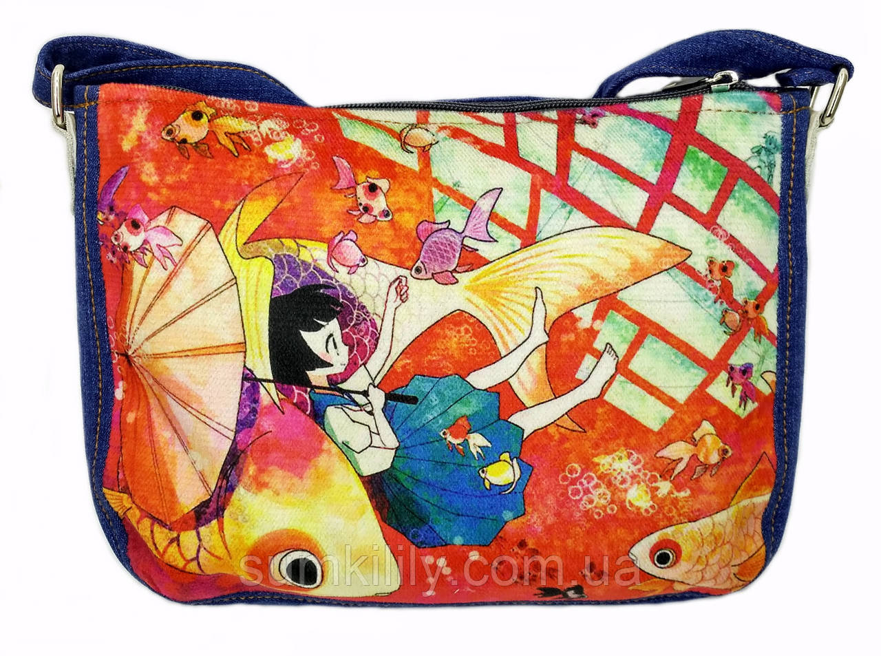 Джинсова сумка АНІМЕ, фото 1