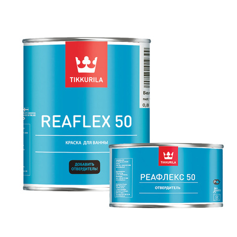 Епоксидна фарба для ванн Tikkurila Reaflex біла глянсова 50 0.2 л+0.8 л