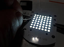 №145 Светодиод SMD 3030 50 ватт 6500К матрица 50w для прожектора 50w 30-36v 2мм. подложка