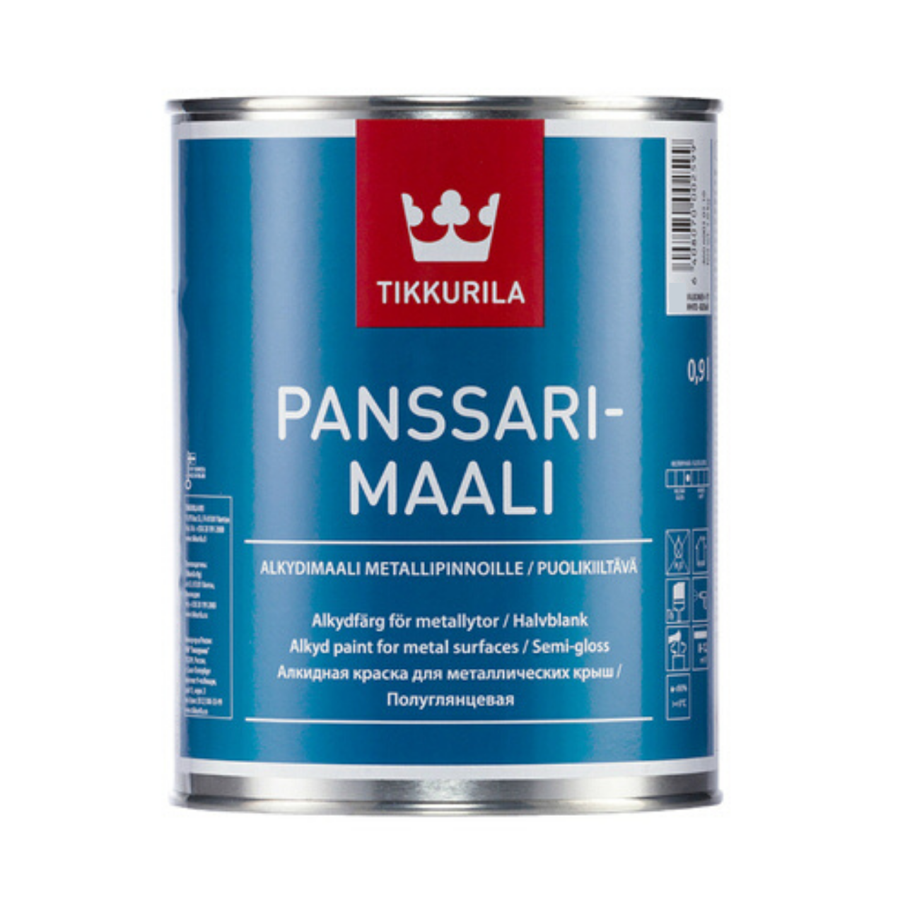 Фарбу для даху Tikkurila Panssarimaali прозора напівглянсова 0.9л