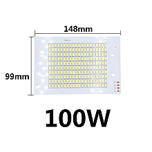 Світлодіод 100 ватт під два драйвера 50w 30-36V Led 200шт. SMD5730 LED 100w 32V 148х99мм.