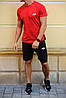 Червона футболка і чорні шорти з брендами (Nike, Adidas, Reebok, Under Armour, Jordan, Fila, Puma), фото 3