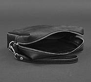 Шкіряна косметичка-несесер (чорна) шкіра Crazy Horse, фото 2