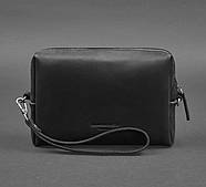 Шкіряна косметичка-несесер (чорна) шкіра Crazy Horse, фото 3