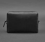 Шкіряна косметичка-несесер (чорна) шкіра Crazy Horse, фото 4