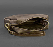 Шкіряна косметичка-несесер (темно-коричнева) шкіра Crazy Horse, фото 2