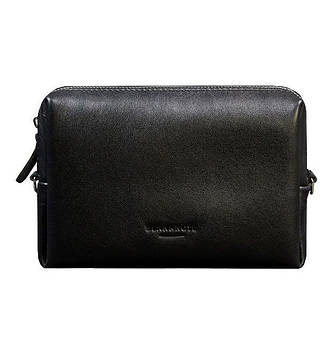 Шкіряна косметичка-несесер (чорна) шкіра Krast