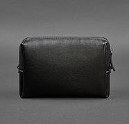 Шкіряна косметичка-несесер (чорна) шкіра Krast, фото 4