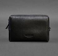 Шкіряна косметичка-несесер (чорна) шкіра Krast, фото 5