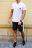 Чоловічі шорти з лампасами та футболка поло Reebok (Рібок), фото 2