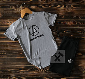 Cпортивні чоловічі шорти та футболка Linkin Park (Лікін Парк)/ Літні комплекти для чоловіків