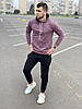 Чоловічий спортивний костюм Nike (найк) — бузкове худі та чорні штани/Весна-осінь, фото 2